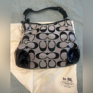 Authentic Coach Peyton Signature Lurex / Metallic C Outline - Hobo Bag - USED